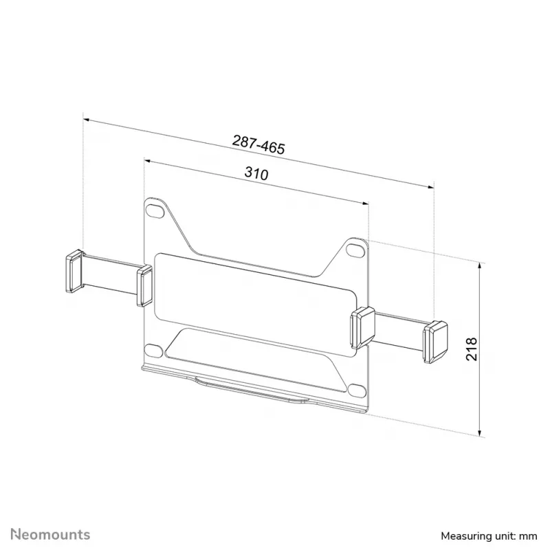 Neomounts ADS20-425BL1 Laikiklis nešiojamam kompiuteriui 11,6-17,3 col. - VESA - universalus