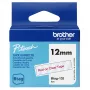 Etikečių juosta Brother BTAG-132 raudona ant permatomo 1,2 cm 4 m
