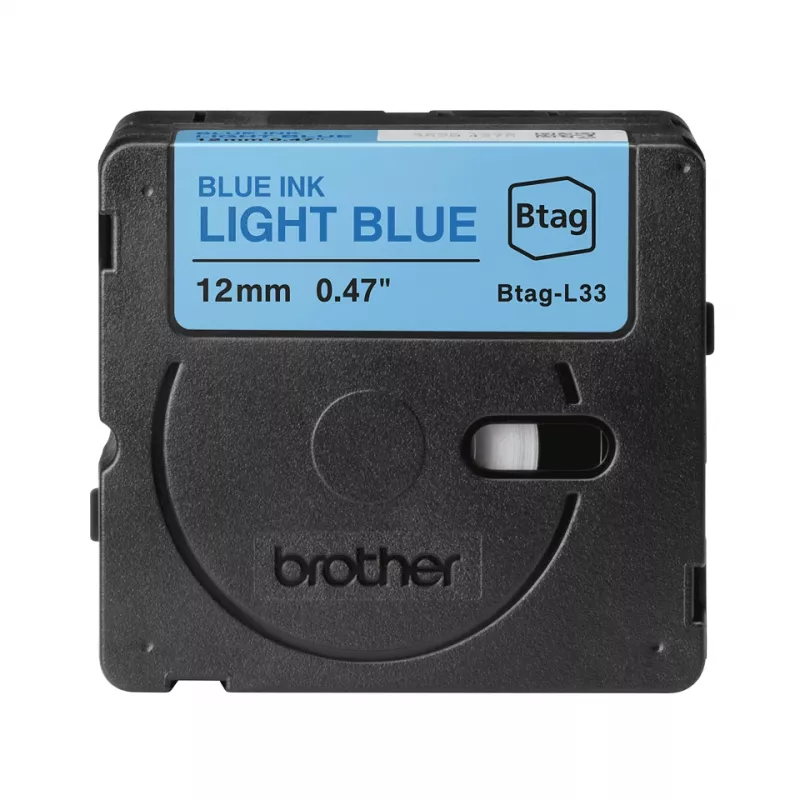 Lipnių etikečių juostelė Brother BTAG-L33 mėlyna ant šviesiai mėlynos 1,2 cm 4 m