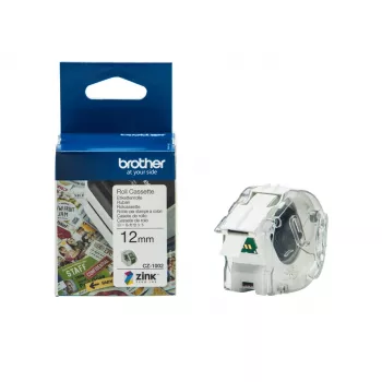 Nuolatinė etiketė Brother CZ-1002 1,2 cm x 5 m rašaliniam spausdinimui