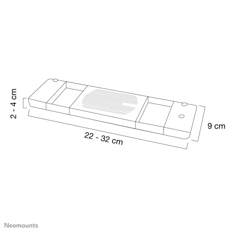 Neomounts NSLC200 universalus nešiojamojo kompiuterio aušintuvas 10-22 colių, juodas, plastikinis, 10 kg