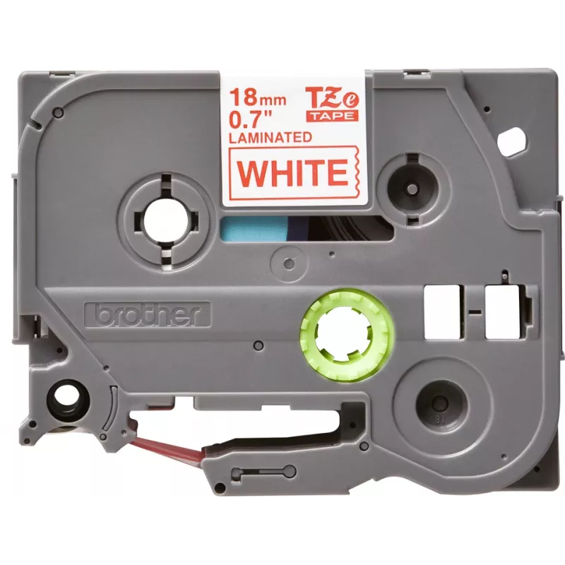 Laminuota juosta Brother TZe242 18 mm raudona ant baltos