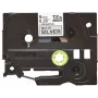 Brother TZE-M921 etikečių juosta juoda ant metalinio fono