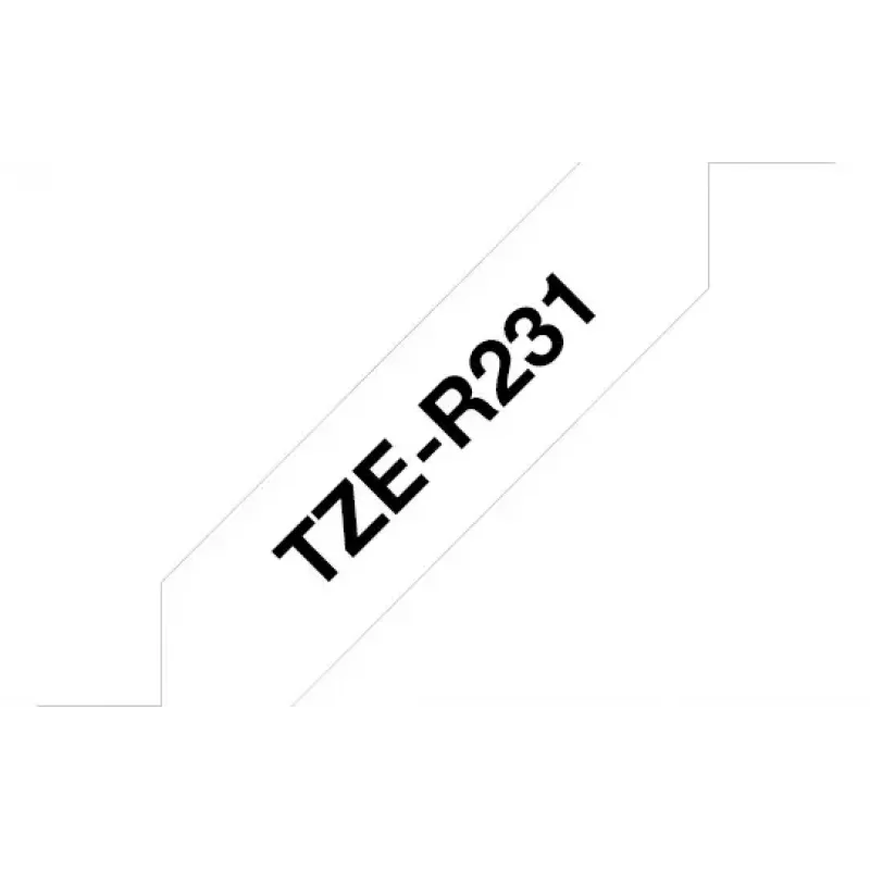 Brother TZe-R231 juosta etiketėms spausdinti, juoda ant baltos