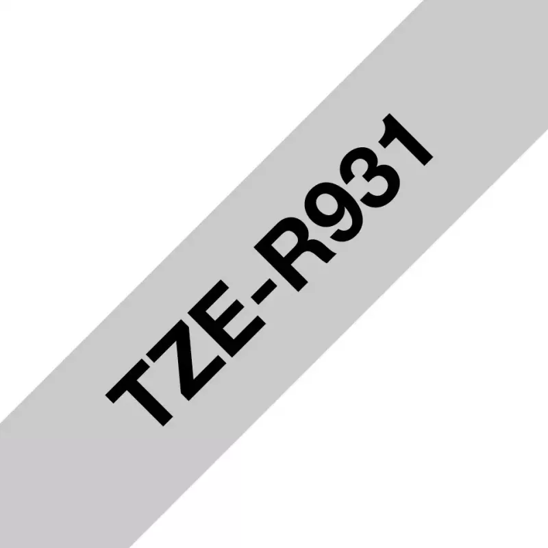 Brother TZE-R931 etikečių juosta juoda ant sidabrinio