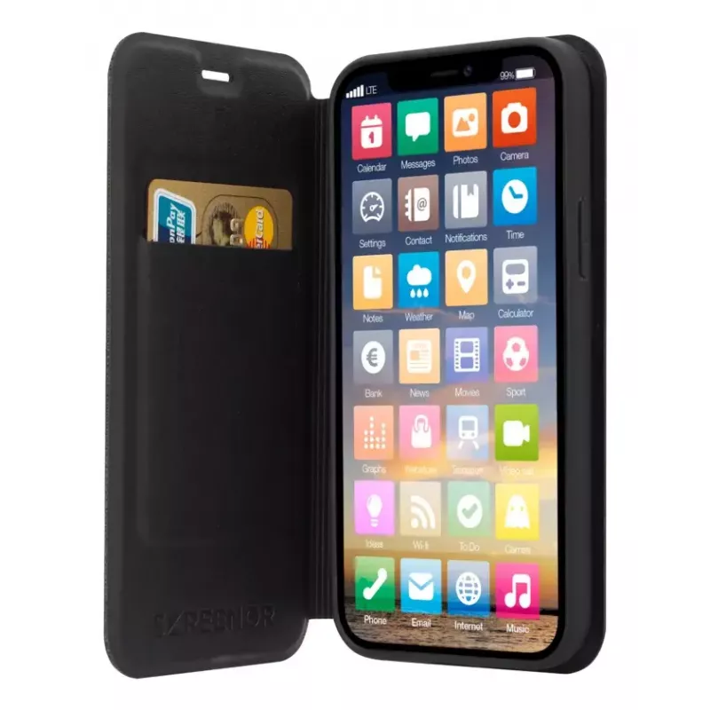 Dėklas-piniginė Screenor Clever iPhone 13 14 15,5 cm Rožinis