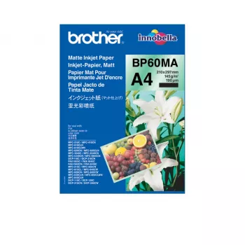 Brother BP-60MA spausdinimo popierius A4 (210×297 mm) matinis 25 lapų baltas