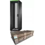 APC Easy Rack ER6202FP1 42U serverinis stovas, juodas, su stogu, ratukais, kojelėmis, 4 kronšteinais ir šoninėmis plokštėmis, be dugno, 1991H x 600W x 1000D mm