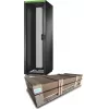 APC Easy Rack ER6202FP1 42U serverinis stovas, juodas, su stogu, ratukais, kojelėmis, 4 kronšteinais ir šoninėmis plokštėmis, be dugno, 1991H x 600W x 1000D mm