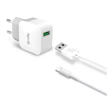 Celly TCUSBTYPEC universalus mobiliojo įrenginio kroviklis, baltas, USB, patalpoms