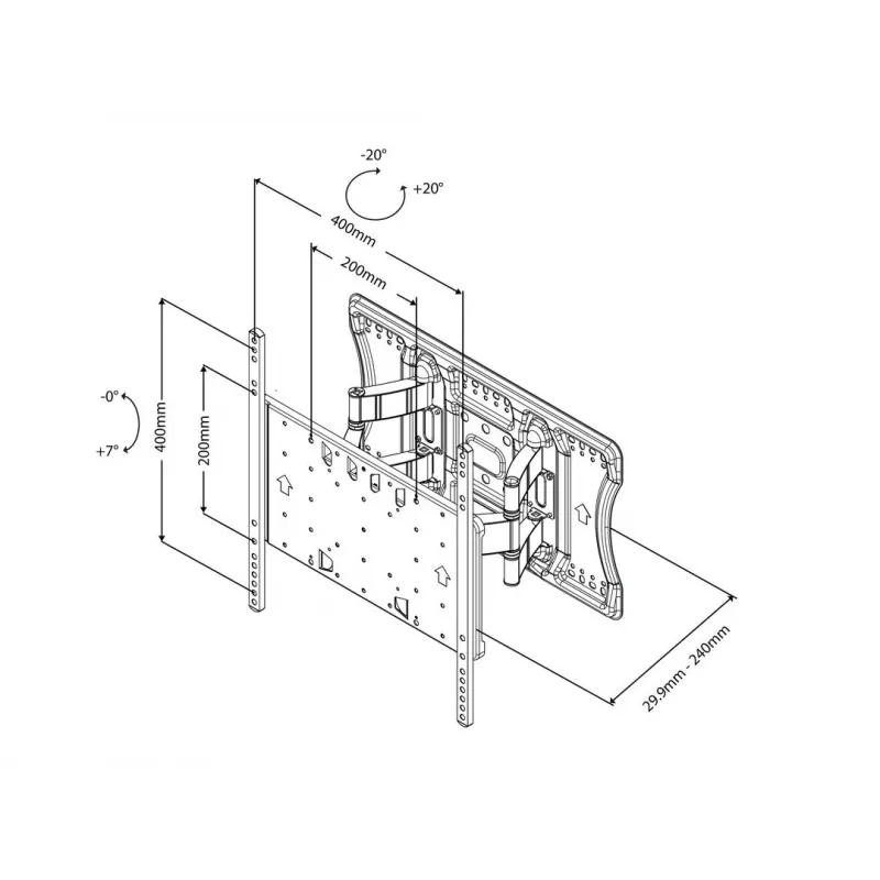 Montavimo laikiklis Multibrackets M VESA Super Slim Tilt & Turn