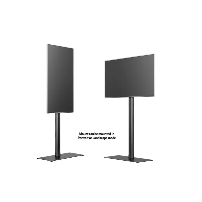 Grindinis stovas ekranui Multibrackets M 180 Single Black su pagrindo plokšte