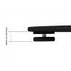 Grindinis stovas ekranui Multibrackets M 180 Single Black su pagrindo plokšte