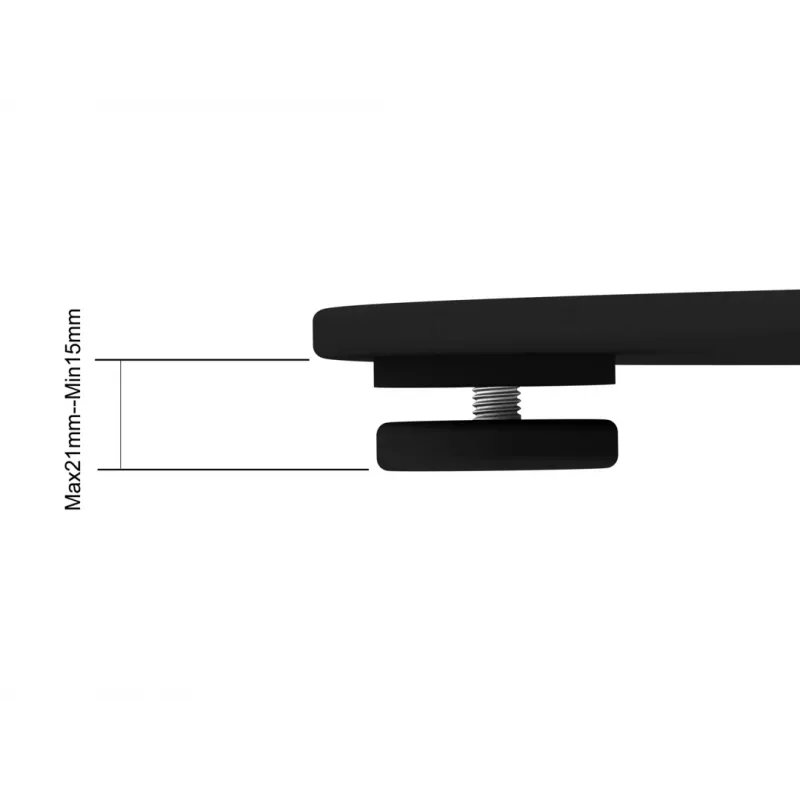 Grindinis stovas ekranui Multibrackets M 180 Single Black su pagrindo plokšte