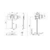 Grindinis stovas ekranui Multibrackets M 180 Single Black su pagrindo plokšte