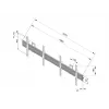 Multibrackets M Wallmount Pro MBW2U fiksuotas juodas sieninis laikiklis dviems ekranams