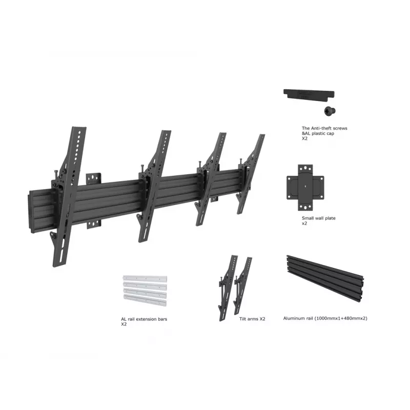 Multibrackets M Wallmount Pro MBW2U Tilt Black sieninis laikiklis
