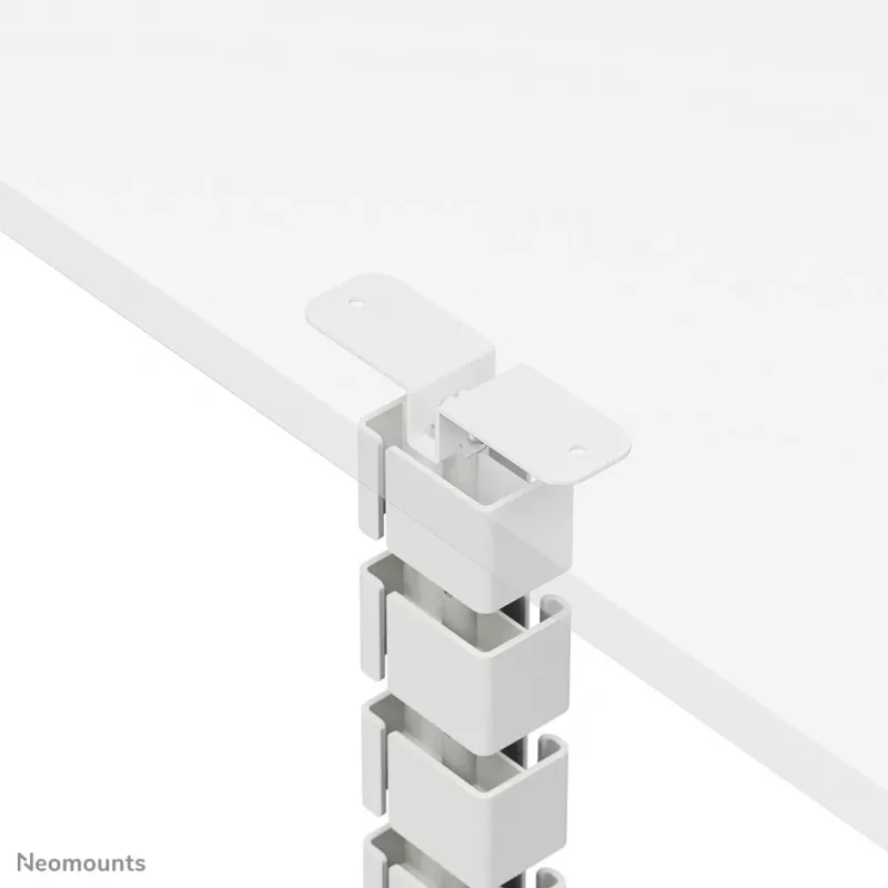Kabelių dangtelis Neomounts ADS06-133WH magnetinis baltas, montuojamas varžtais prie sėdėjimo-stovėjimo stalų rėmų