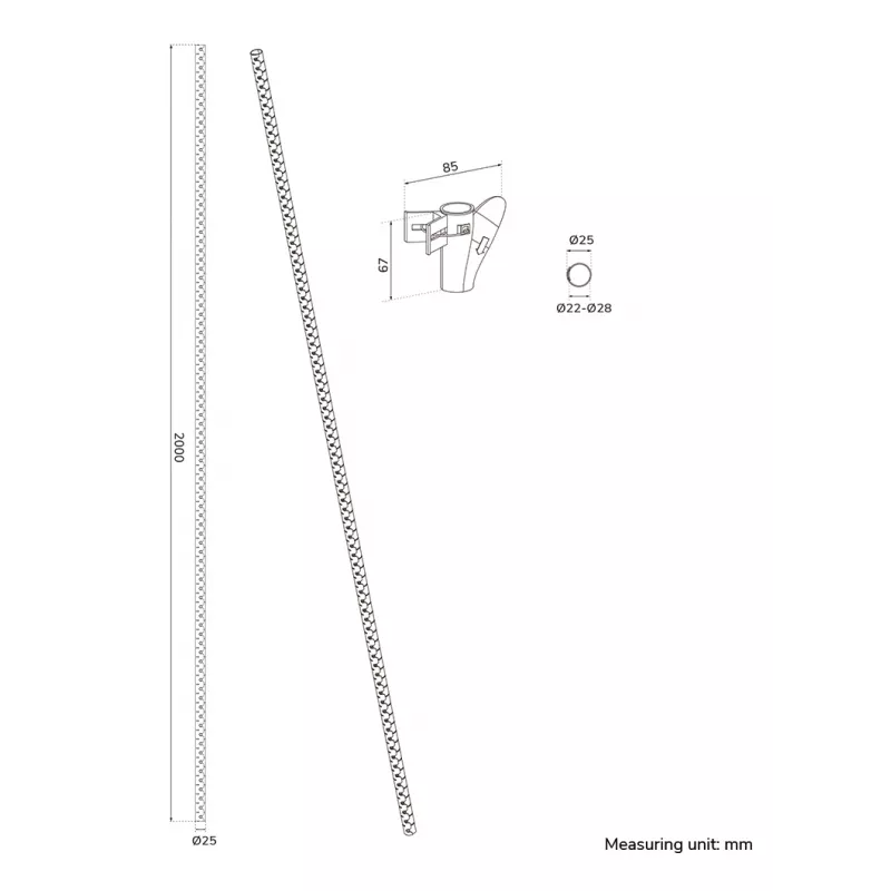 Kabelių gofravimo vamzdelis Neomounts ADS06-142WH Ø25 mm Baltas kabelių valdymui