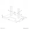 Platforma Neomounts AFP-875WH balta plieninė grindų plokštė 864x600x95 mm