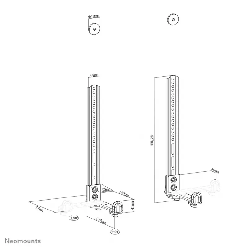 Neomounts AWL29-650BL1 laikiklis videobarams / soundbarams VESA – max 15 kg – universalus