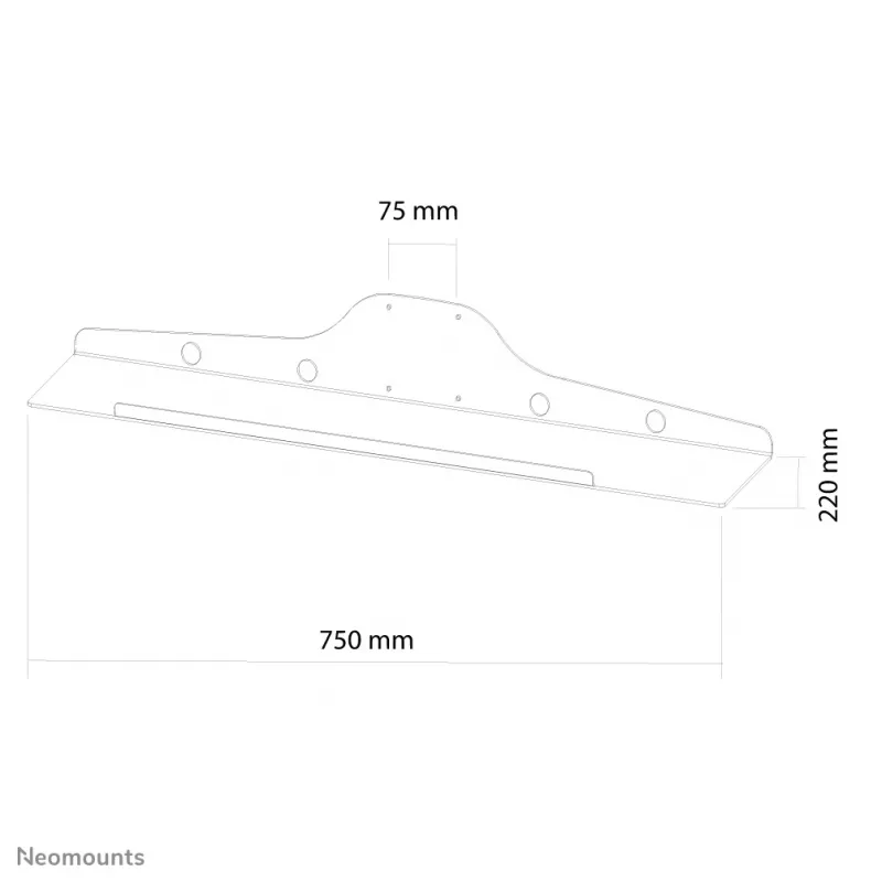 Neomounts KEYB-V100 klaviatūros ir pelės lentyna - plotis 75 cm