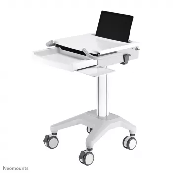 Neomounts MED-M200 mobilus multimedijos vežimėlis iš aliuminio, baltas, 1080 mm