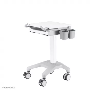Neomounts MED-M200 mobilus multimedijos vežimėlis iš aliuminio, baltas, 1080 mm
