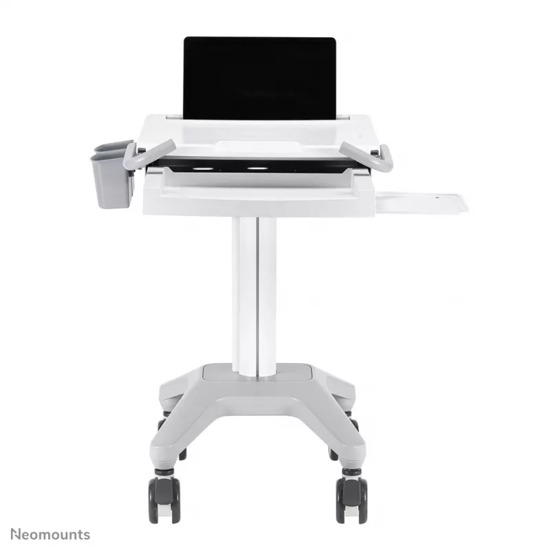 Neomounts MED-M200 mobilus multimedijos vežimėlis iš aliuminio, baltas, 1080 mm