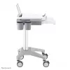 Neomounts MED-M200 mobilus multimedijos vežimėlis iš aliuminio, baltas, 1080 mm