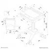 Neomounts MED-M200 mobilus multimedijos vežimėlis iš aliuminio, baltas, 1080 mm