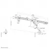 Monitorių stovas trims ekranams Neomounts NM-D775DX3WHITE