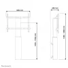 Neomounts PLASMA-W2250BLACK TV grindinis stovas 42-100 colių - prie sienos - motorizuotas