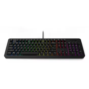 Laidinė žaidimų klaviatūra Lenovo K310 – pilno dydžio 100%, USB, US anglų, RGB apšvietimas, juoda, 1,8 m laidas