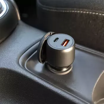 Automobilinis įkroviklis 4smarts VoltRoad Ultimate 65W+18W USB-C PD + USB-A QC nešiojamam kompiuteriui, išmaniajam telefonui, planšetei