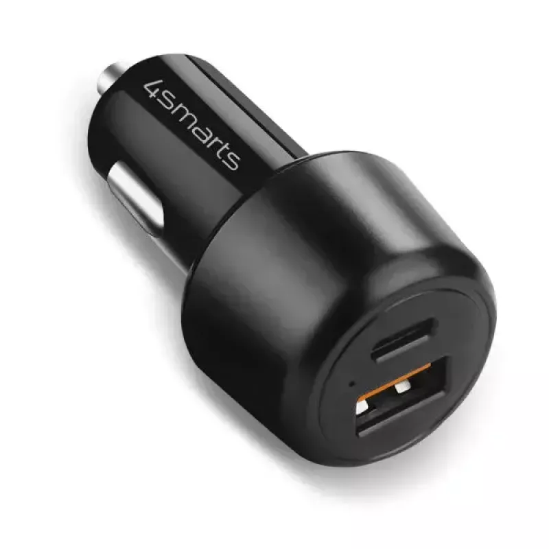 Automobilinis įkroviklis 4smarts VoltRoad Ultimate 65W+18W USB-C PD + USB-A QC nešiojamam kompiuteriui, išmaniajam telefonui, planšetei