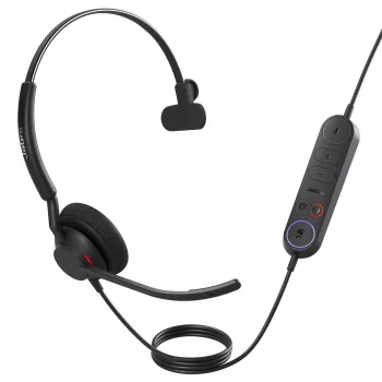 Jabra Engage 40 - (Inline Link) USB-A MS Mono, laidinis, biurui / skambučių centrui, 50 - 20000 Hz, 45 g, ausinės, juodos