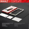 Displex privatumo apsauginis stiklas (10H), skirtas Apple iPhone 13/13 Pro/14/16e/17e, su Eco montavimo rėmeliu