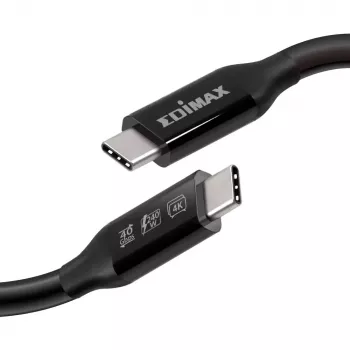 Laidas Edimax UC4 0,5 m 40 Gbit/s Juodas Vyriškas Į Vyrišką