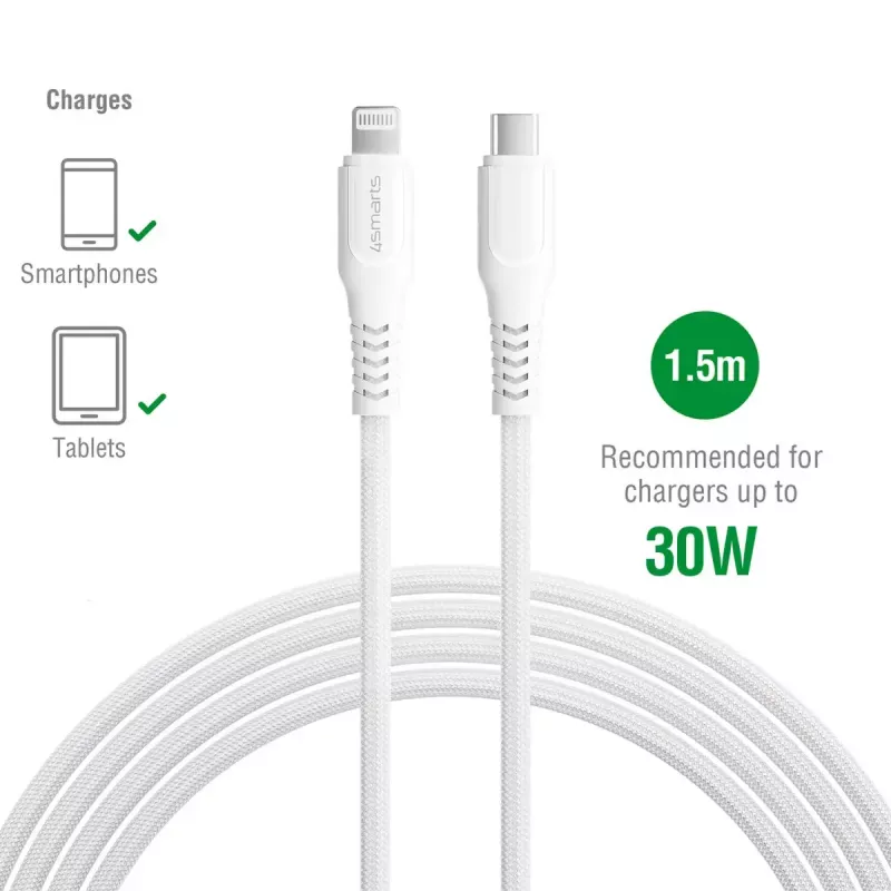 Lightning laidas 4smarts 465592 1,5 m USB-C į Lightning