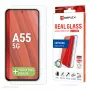 Displex apsauginis stiklas + dėklas Samsung Galaxy A55 5G, EASY-ON® Eco montavimo rėmelis, atsparus įbrėžimams