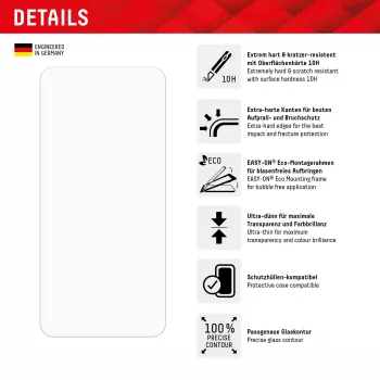 Displex apsauginis stiklas + dėklas Samsung Galaxy A55 5G, EASY-ON® Eco montavimo rėmelis, atsparus įbrėžimams