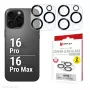Displex Full Cover Camera Lens Glass iPhone 16 Pro/16 Pro Max, 10H, visiškas fotoaparato apsaugos stiklas, greitas montavimas, 2 vnt.