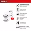 Displex Full Cover Camera Lens Glass iPhone Air, 10H, Viso Kameros Modulio Apsauginis Stiklas, Greitas Montavimas, 2 Vnt.