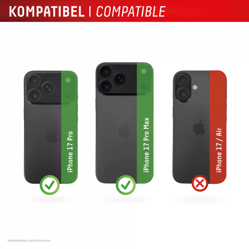 Displex Premium Camera Lens Glass, iPhone 17 Pro/17 Pro Max, 10H, atskiri žiedai, DLC, permatomas, Quick Mount