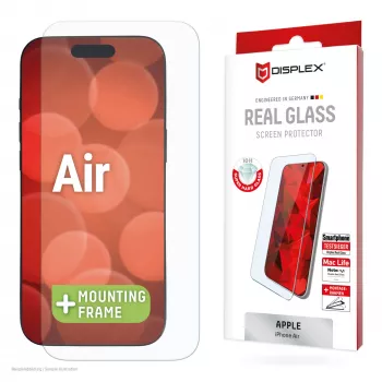 Displex ekrano apsauginis stiklas (10H) Apple iPhone Air, Eco montavimo rėmelis, atsparus įbrėžimams