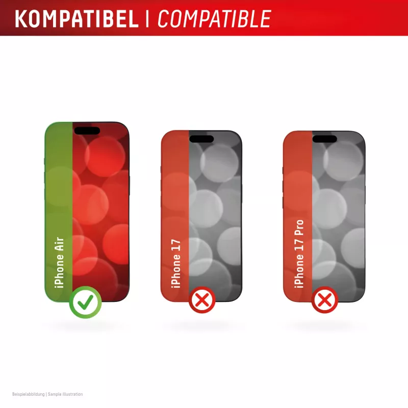 Displex ekrano apsauginis stiklas (10H) Apple iPhone Air, Eco montavimo rėmelis, atsparus įbrėžimams