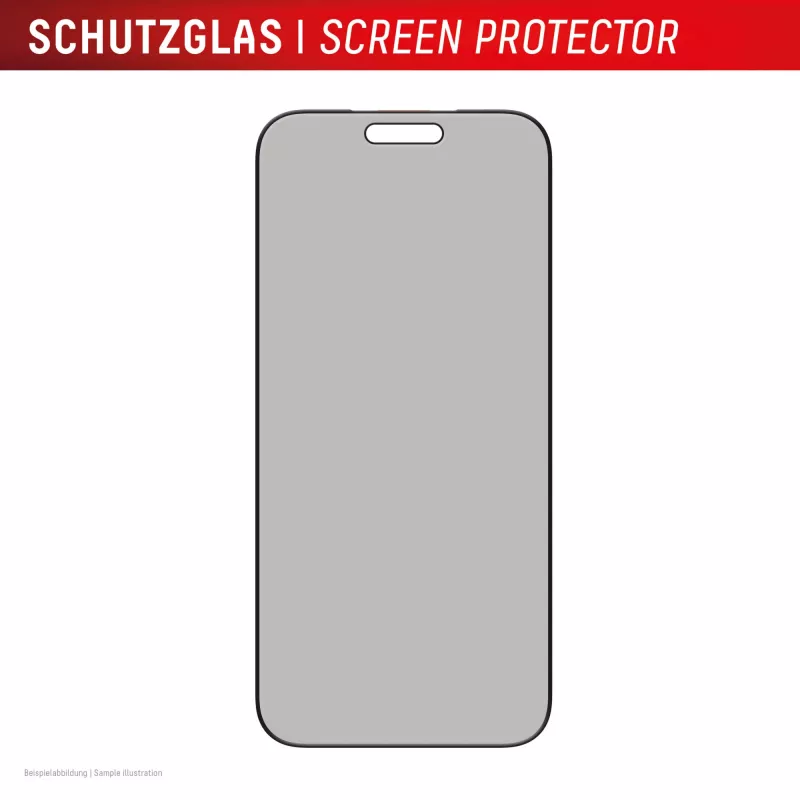 Displex privatumo ekrano apsauginis stiklas (10H) Apple iPhone 17 Pro Max, Eco montavimo rėmelis, privatumo filtras