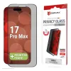 Displex privatumo ekrano apsauginis stiklas (10H) Apple iPhone 17 Pro Max, Eco montavimo rėmelis, privatumo filtras