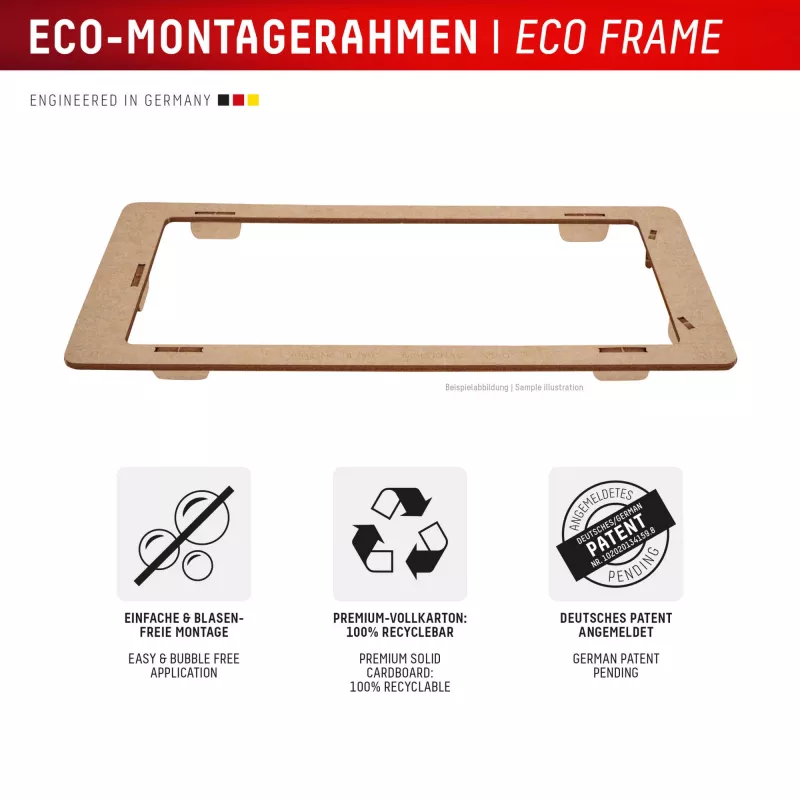 Displex Screen Protector + Dėklas Apple iPhone 17, Eco Montavimo Rėmelis, atsparus įbrėžimams